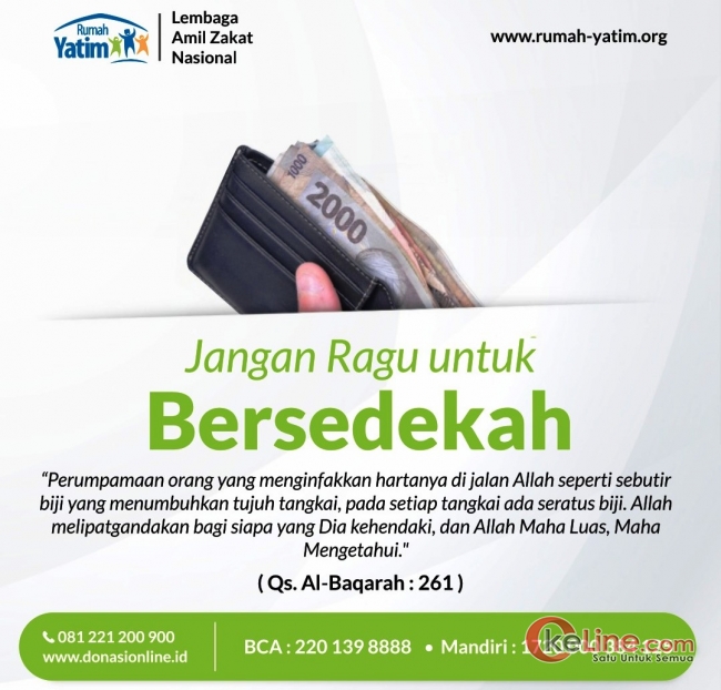 Bersedekah! Tak Perlu Ragu